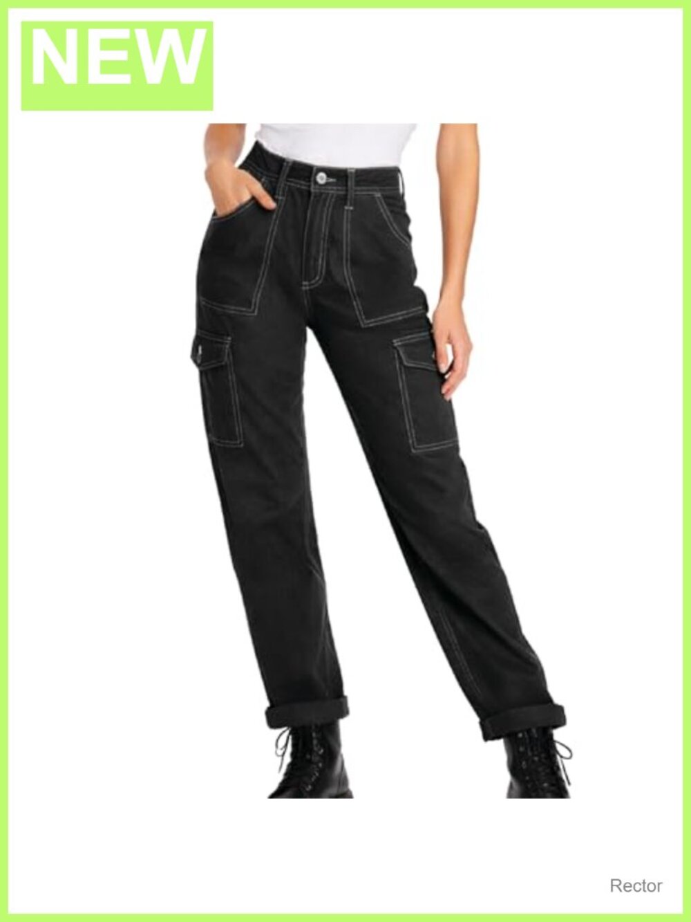Dickies High Rise Skinny Cuffed Cargo Carpenter Pants Womens